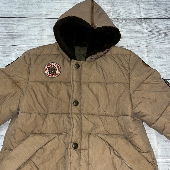Vintage Sears The Men’s Store Patched Hooded Winter Ski Parka Coat Size 42 - Picture 1 of 13
